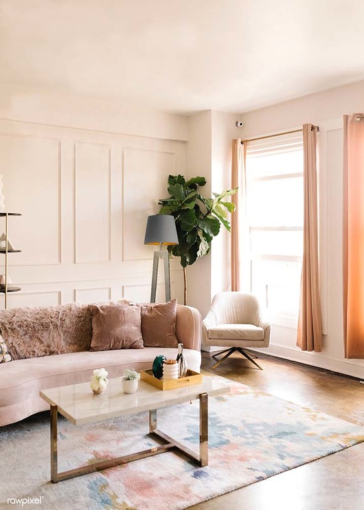 lampy podłogowe Nowoczesna lampa stojąca do salonu KOS GOLD