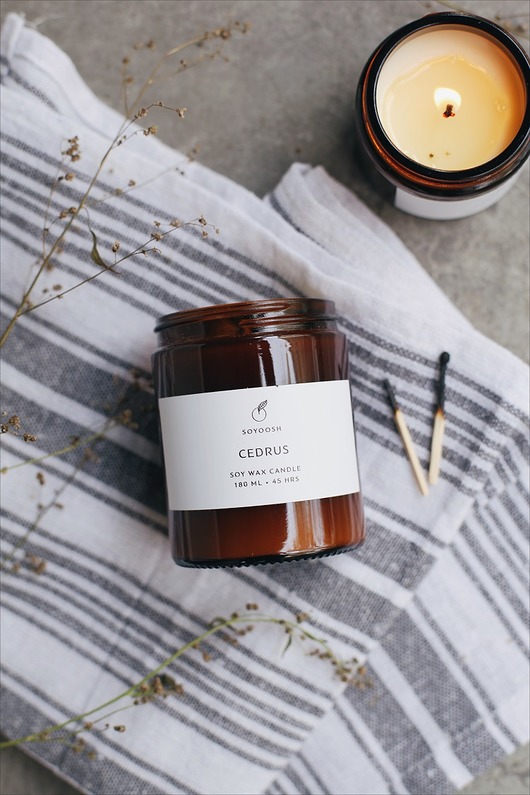 świece zapachowe Świeca sojowa CEDRUS 180 ml