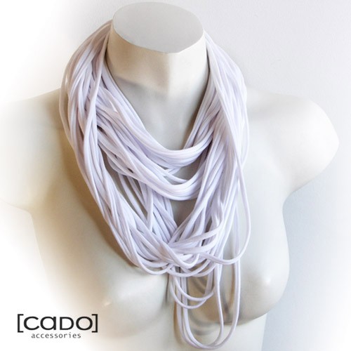Zamotka Dzianinowy Naszyjnik WHITE CADOaccessories