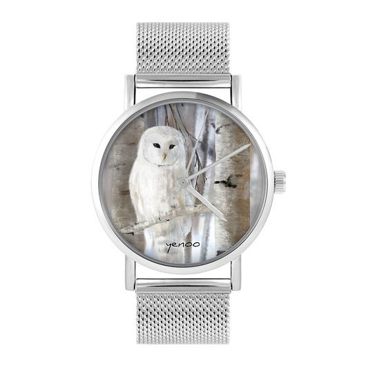 zegarki unisex Zegarek - Sowa - bransoleta mesh