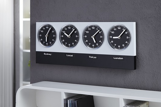 Zegar ścienny World Time 4 zegary 60cm Home Design