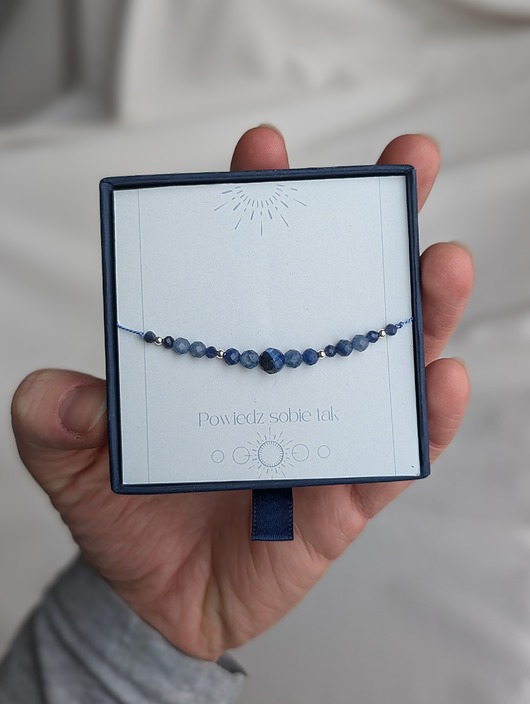 bransoletki z kamieni naturalnych Kolory wody i nieba - niebieska bransoletka z kamieni