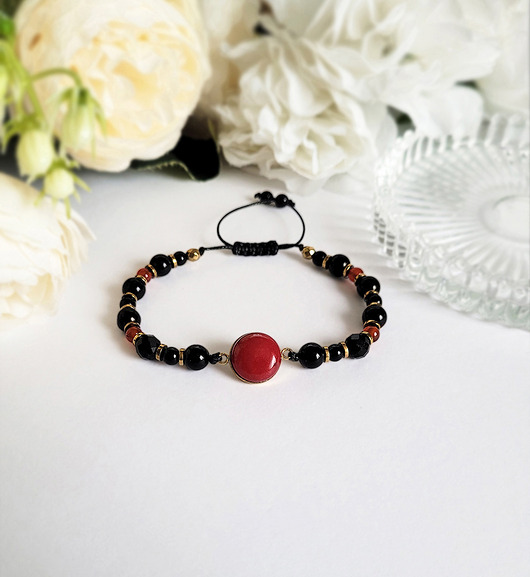 bransoletki z kamieni naturalnych OCHRONA z czarnymi Turmalinami