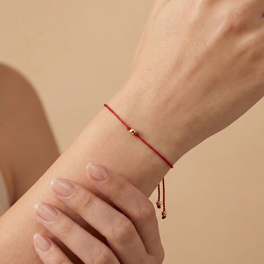 bransoletki na sznurku Bransoletka szczęścia - Simplicity Red