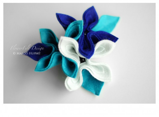 szaroturkusowoniebieska FlowerFelt Design