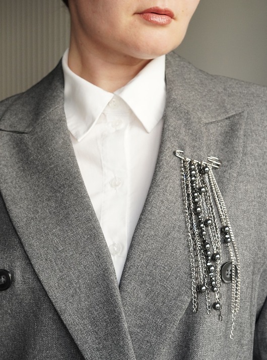 broszki Broszka Stalowy wodospad