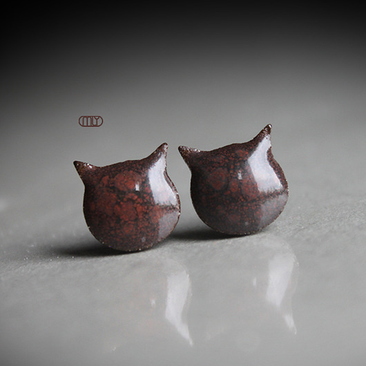 Kolczyki ceramiczne Koty Magda Łysiak
