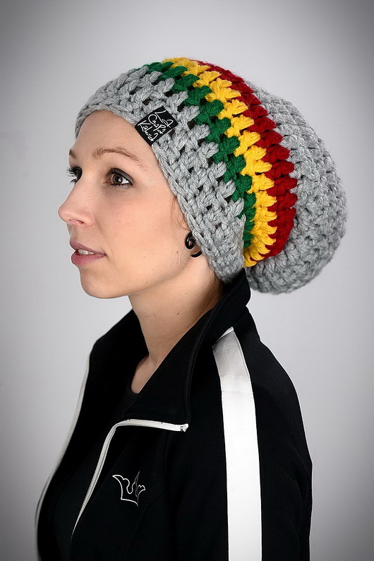 czapki damskie DreadLove Rasta 01 - JASNA SZARA