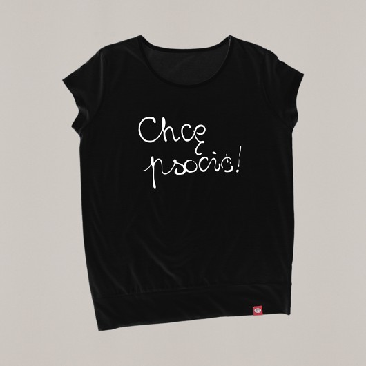 Chcę psocić! t-shirt / tunika / onesize / black familove