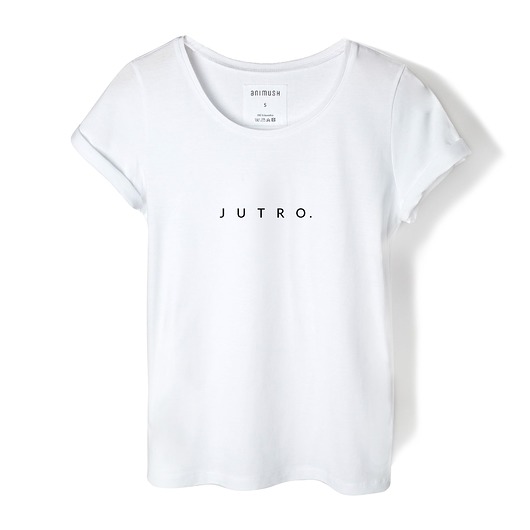 T-shirt biały JUTRO. ANIMUSH