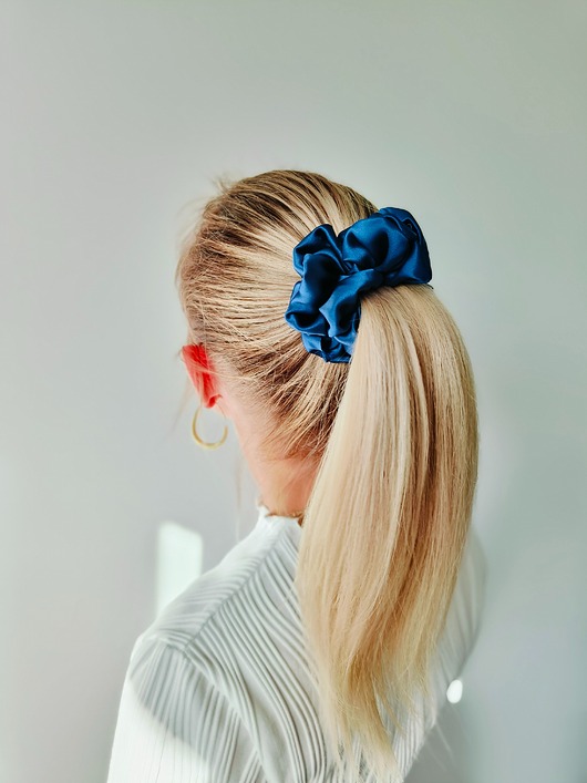 gumki do włosów Gumka jedwabna, scrunchie, frotka misterious night MAXI