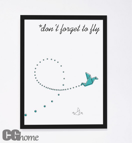 ORIGAMI fly fly grafika 100cm x 70cm Cghome