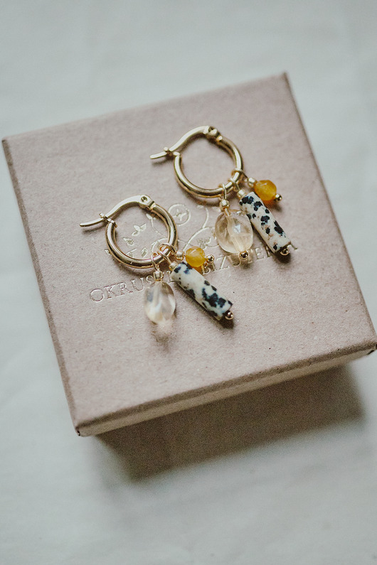 kolczyki z kamieniami Kolczyki Kruszonka N.3