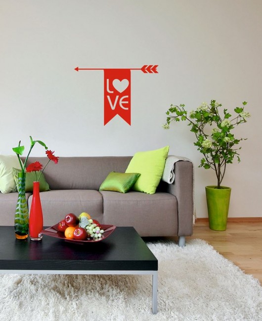 LOVE naklejka ścienna Tulis