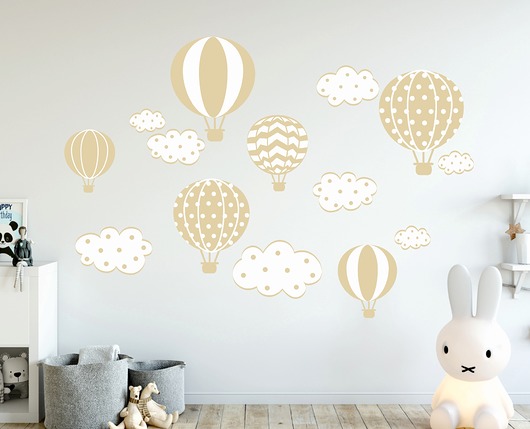 Naklejka ścienna dla dzieci balon balony chmury  madras24