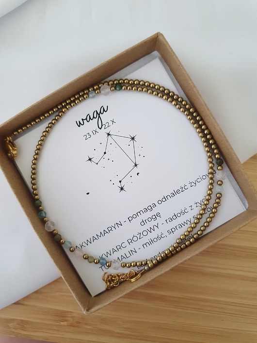 naszyjniki - inne WAGA naszyjnik dla znaku zodiaku