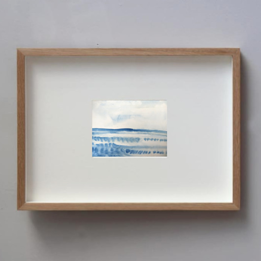 obrazy Akwarela Zamarznięte jezioro oryginalny obraz 300g A5 21x15 cm