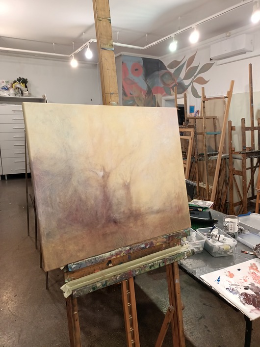 obrazy Krajobraz abstrakcyjny olej na płótnie ręcznie malowany