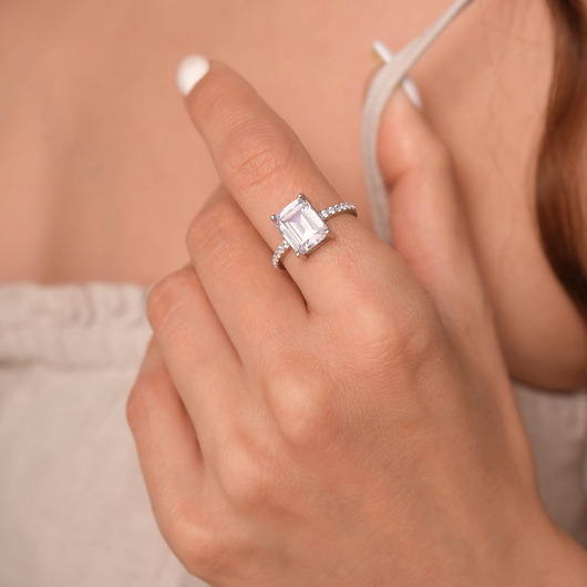 pierścionki srebrne Pierścionek cyrkonie srebro 925 pozłacane