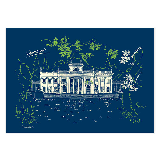 plakaty Plakat A4 Warszawa Łazienki