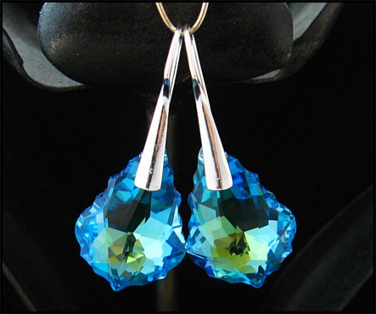 LUXURY- kryształ Swarovski Baroque Aqamarine AB Little Dreamer
