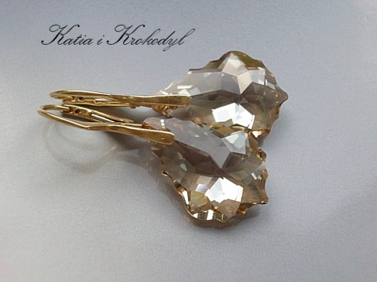 kryształ SWAROVSKI BAROQUE GOLDEN SHADOW W ZŁOCIE Katia i krokodyl