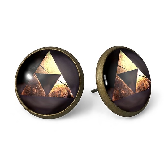 Kolczyki sztyfty Zelda triforce - 0531 EGGinEGG
