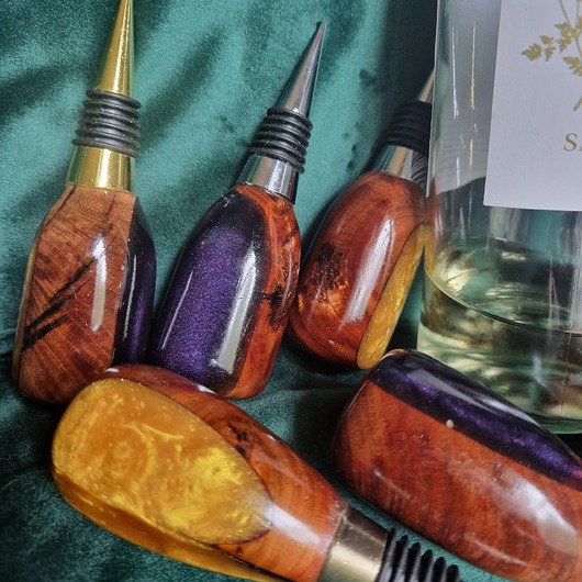 akcesoria różne Korek do wina z drewna i żywicy epoksydowej