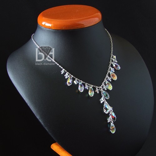 Naszyjnik kryształ Swarovski AB Black Diamond