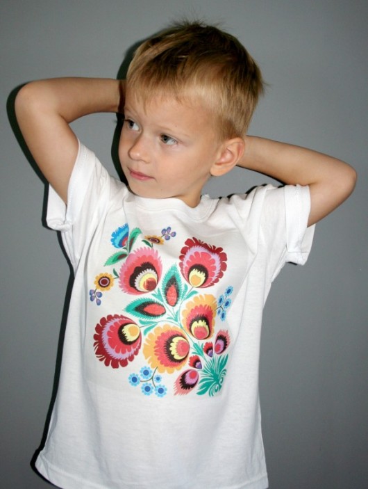 t-shirt dziecięcy: Łowickie wzory BabyGiftShop