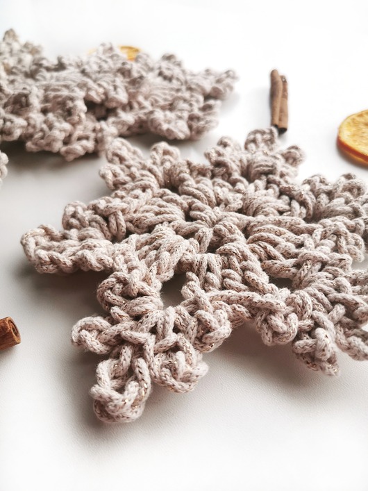 podkładki do kuchni Gwiazdka śnieżynka beżowa