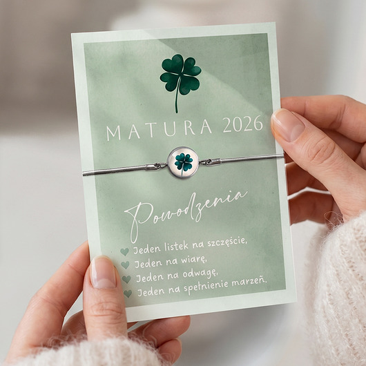 bransoletki ze szkła Bransoletka Szczęścia "Matura 2026"