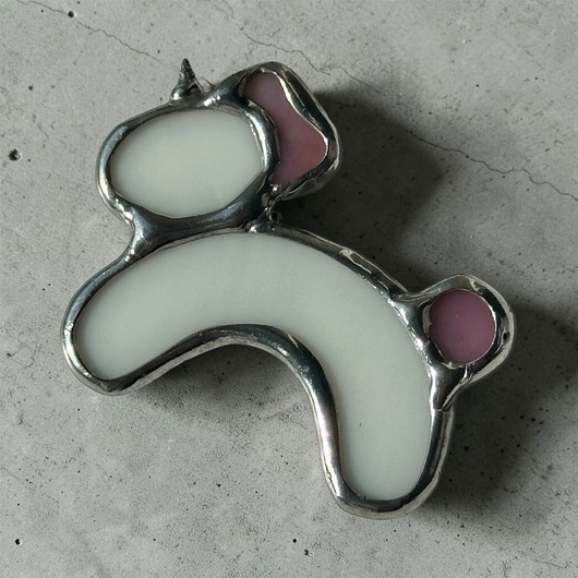 broszki Autorska broszka szklana "Jednorożec" konik Witraż Tiffany