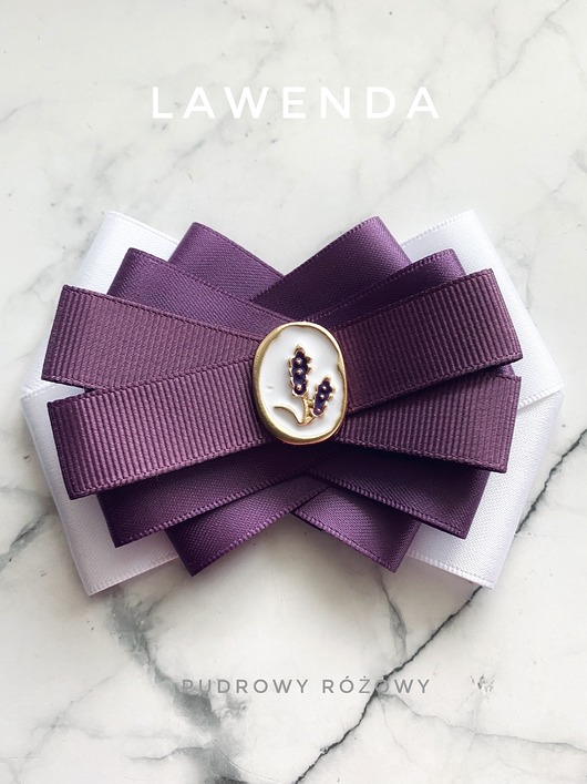 broszki Brosza z kolekcji Lawenda z pięknym medalionem z Lawendą