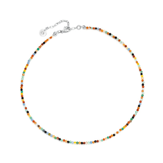 chokery Kolorowy choker na szyję z agatów