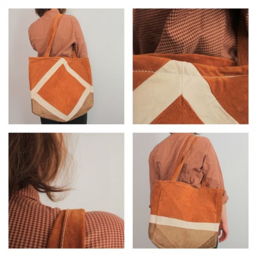 URCHYNN geometric tote MUSTARD 2 SIDE URCHYNN