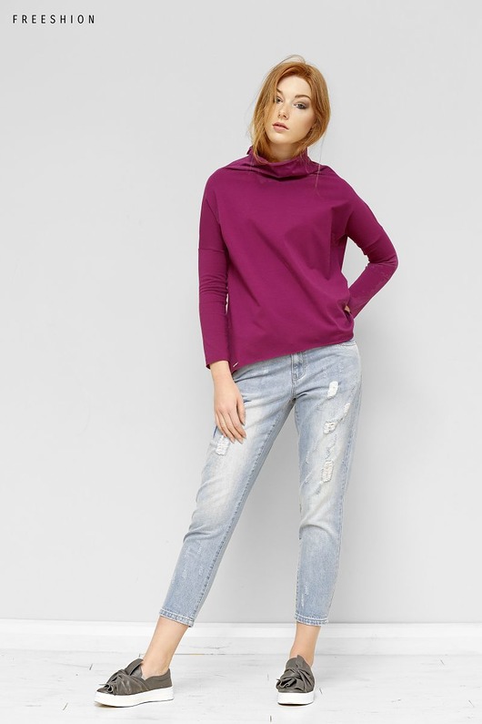 Bluzka oversize Lily amarantowa Freeshion
