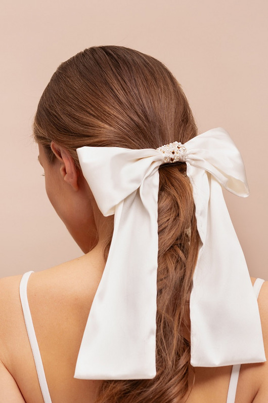 gumki do włosów CRISTAL SILK bow