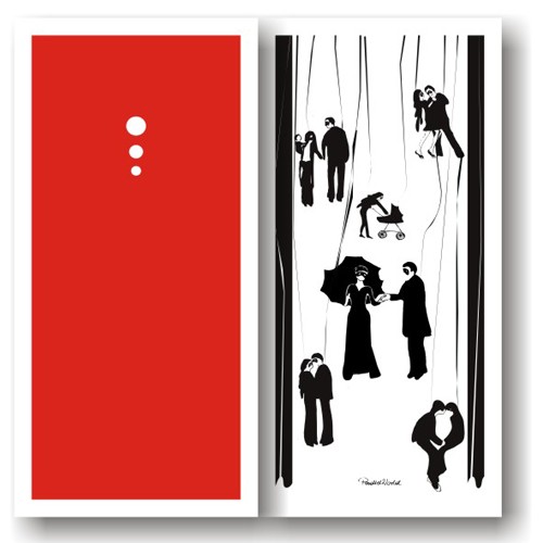 Być razem... personalizowana karteczka ślubna Parallel World