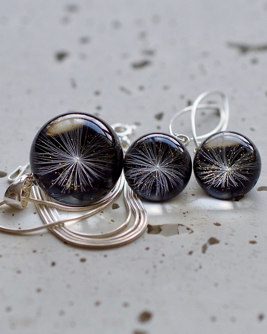 zestaw-dmuchawce w żywicy 1 Grol Jewellery
