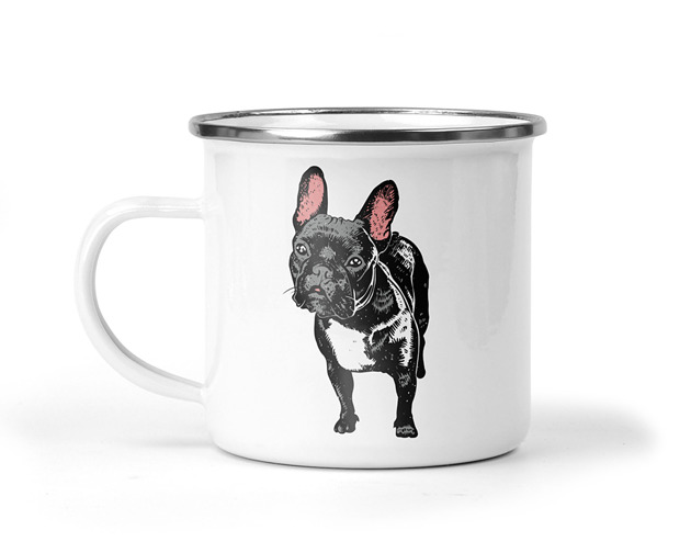 kubki Kubek metalowy buldog