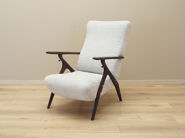 fotele Fotel bukowy, włoski design, lata 70, produkcja: Włochy