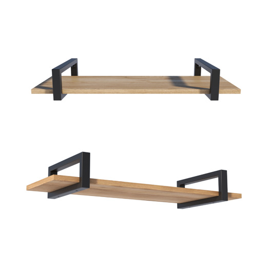 regały i półki Półka Wisząca na Ścianę Dąb Craft 80 cm Loftowa Nowoczesna