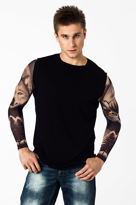 Czarny Tank top męski z tatuażami Into the Wild dirrtytown clothing