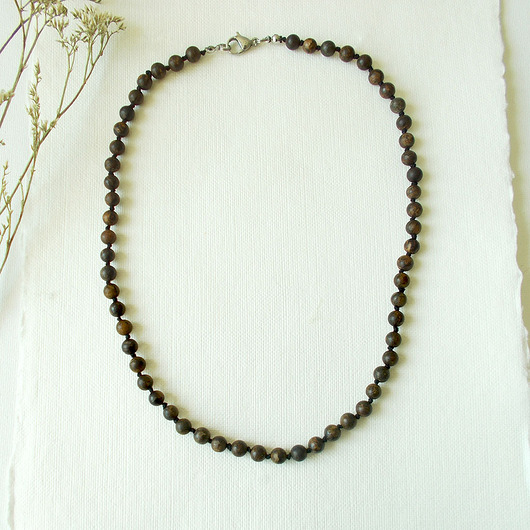 kolie Bronzyt matowy Naszyjnik