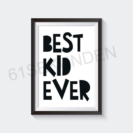  Plakat do pokoju dziecięcego BEST KID EVER 2 61sekunden
