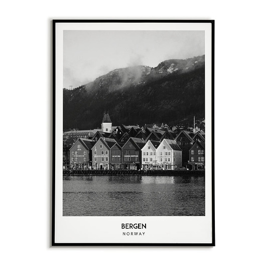 plakaty Plakat miasto NORWEGIA  - BERGEN obraz