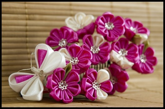 Kanzashi - Wiosenna Łąka HarukichiKanzashi