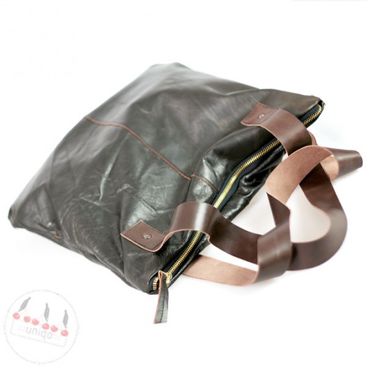 ::: BROWN LEATHER #01 ::: uniqo