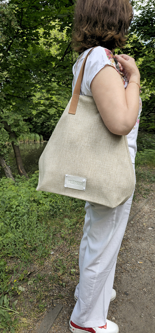 torby na ramię Lniana torebka na ramię